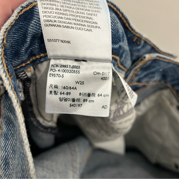 NWT Levi’s 505c Cropped Jeans 25 orange tabbed - Picture 12 of 13